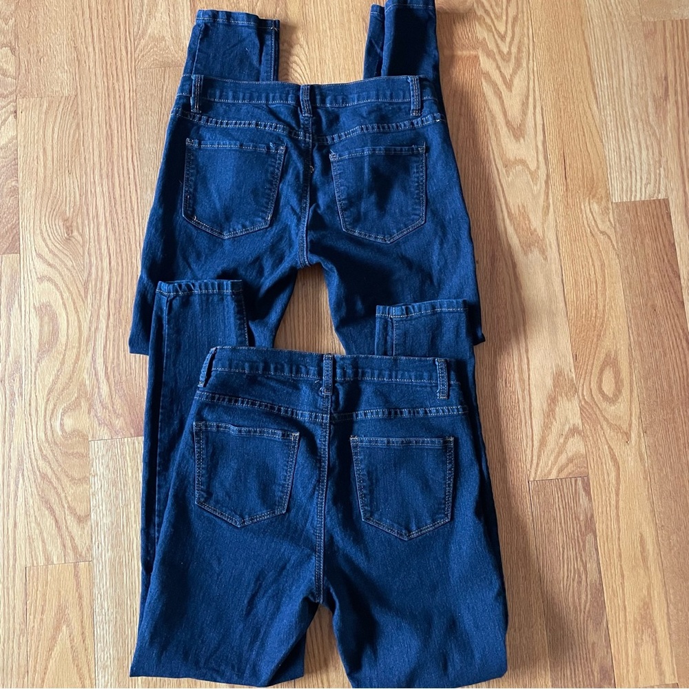 TWO 2 pair Forever 21 jeggings NWOT denim size 27 Blue Jean